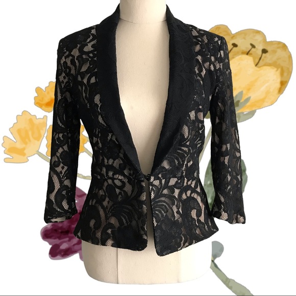 Portmans Jackets & Blazers - ~SOLD~ PORTMANS Size 8 Black Lace Blazer